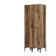 Armoire 2 portes style industriel Akoy L80cm Bois foncé