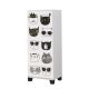 Armoire à chaussures Clades L50xH127cm Bois Motif Portrait de chats Noir et Blanc