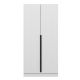 Armoire design 2 portes Kanawa L90xH210cm Blanc et Noir