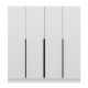 Armoire design 4 portes Kanawa L180xH210cm Blanc et Noir