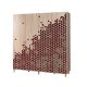 Armoire penderie 4 portes Infigo 180cm Bois Naturel Motif Triangle Bordeaux