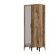 Armoire porte avec miroir style industriel Akoy L80cm Bois foncé