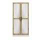 Armoires 2 portes et 4 miroirs Bangka L90xH190cm Bois clair et Blanc