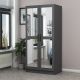 Armoires 2 portes et 4 miroirs Sanur L90xH120cm Anthracite