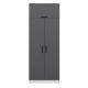 Armoires 3 portes Sanura L90xH225cm Blanc et Anthracite