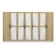 Armoires 7 portes et 10 miroirs Bangka L315xH190cm Bois clair et Blanc