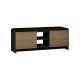 Banc à chaussures 2 portes et 2 étagères Cyxbus Bois Naturel et Anthracite