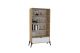 Bibliothèque 1 porte et 4 étagères Arash L83,6xH160cm Chêne et Blanc