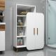 Bibliothèque 2 portes Anita 90x132cm Bois Blanc