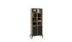 Bibliothèque 2 portes et 8 compartiment Naoki L58,6xH160cm Chêne et Anthracite