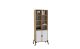 Bibliothèque 2 portes et 8 compartiment Naoki L58,6xH160cm Chêne et Blanc