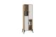 Bibliothèque 2 portes Shilvi L48,2xH160cm Chêne et Blanc