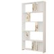 Bibliothèque Respenda 90x180cm Bois Blanc effet marbre