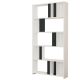 Bibliothèque Respenda 90x180cm Bois Blanc et Anthracite