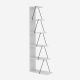 Bibliothèque Tlosy 50x150cm Bois Blanc et Métal Noir