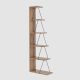 Bibliothèque Tlosy 50x150cm Bois Naturel et Métal Noir