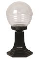 Borne extérieur diffuseur Carvalho D20cm Noir et Transparent Motif Anneaux