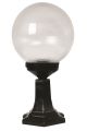 Borne extérieur diffuseur Carvalho D25cm Noir et Transparent rayé