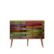 Buffet 3 portes Repono 120x90cm Bois Multicolore