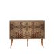Buffet 3 portes Repono 120x90cm Motif Carreaux Bois Motif géométrique