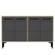 Buffet Alnitak 120cm Anthracite et Chêne clair