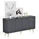 Buffet bas Buffalo L140cm Anthracite et Or