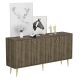 Buffet bas Buffalo L140cm Bois foncé et Or