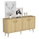 Buffet bas Buffalo L140cm Chêne clair et Or