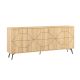 Buffet bas contemporain Santos 184cm Bois Chêne clair