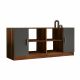 Buffet contemporain Busymo Chêne foncé et Gris