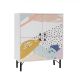 Buffet style contemporain Stilly L95cm Blanc Motif Abstrait