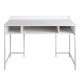 Bureau 1 étagère Plinio 119,5x65,2cm Bois Métal Blanc