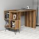 Bureau 2 étagères Cirka 120x78cm Bois Marron