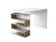 Bureau 4 étagères Judy 120cm Bois Naturel et Blanc