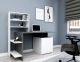 Bureau, armoire et étagère Kasini Bois Blanc et Anthracite