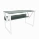 Bureau avec étagère Markos L120cm Blanc et Vert