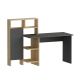 Bureau avec étagère Maurer L135,9xH111,8cm Bois Naturel et Anthracite