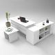 Bureau contemporain avec buffet et table basse Busymo Blanc