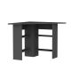 Bureau de coin 4 étagères Seredic L80xP80cm Anthracite