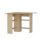 Bureau de coin 4 étagères Seredic L80xP80cm Bois Chêne clair