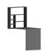 Bureau et étagère mural Conamy L90xH154,2cm Anthracite