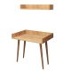 Bureau style scandinave avec étagère murale Lucien 90cm Bois clair