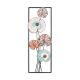 Cadre décoratif fleurs exotique Akka L32xH90cm Métal Blanc, Bronze et Vert clair
