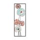 Cadre décoratif fleurs exotique Akko L32xH90cm Métal Blanc, Bronze et Vert clair