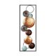 Cadre décoratif mural Roadstort L32xH90cm Métal Marron, Bleu clair et Or