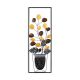 Cadre décoration murale pot de fleurs Basan L32xH90cm Métal Noir et Marron