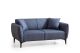 Canapé 2 places avec 2 coussins Torga Tissu Bleu