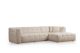 Canapé d'angle à droite Simur Tissu bouclette Beige