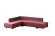 Canapé d'angle gauche convertible Rhodes Tissu Bordeaux