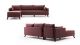 Canapé d'angle gauche Hermoso Tissu Bordeaux
